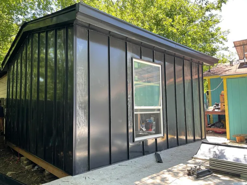 Black standing seam metal wall panels for Metal Roof Installation in Portland